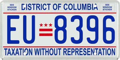 DC license plate EU8396