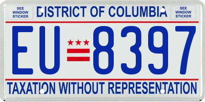 DC license plate EU8397