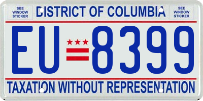 DC license plate EU8399