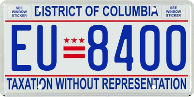 DC license plate EU8400