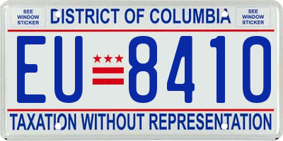 DC license plate EU8410