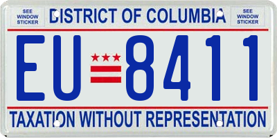 DC license plate EU8411