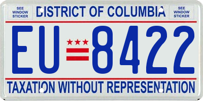 DC license plate EU8422
