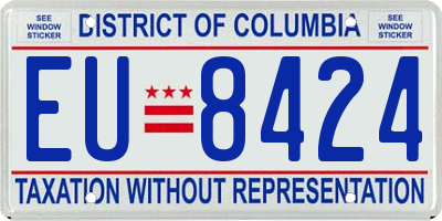 DC license plate EU8424