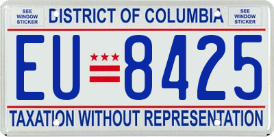 DC license plate EU8425