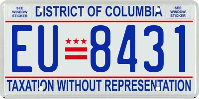 DC license plate EU8431