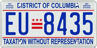 DC license plate EU8435