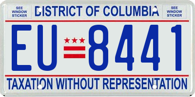 DC license plate EU8441