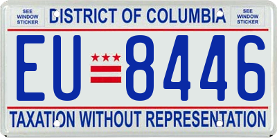 DC license plate EU8446