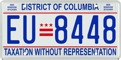 DC license plate EU8448