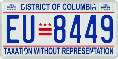 DC license plate EU8449