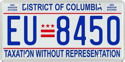 DC license plate EU8450