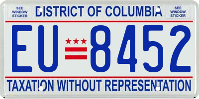 DC license plate EU8452
