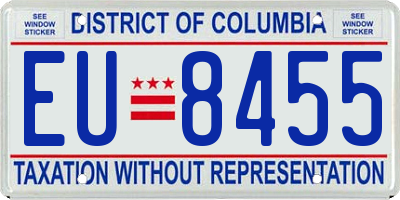 DC license plate EU8455