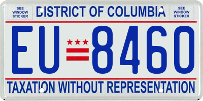 DC license plate EU8460