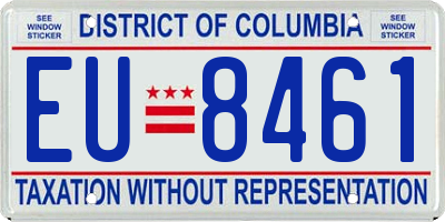 DC license plate EU8461