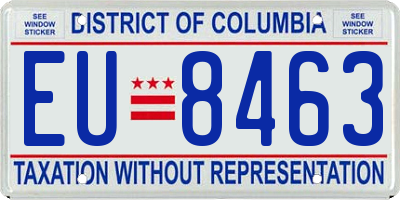 DC license plate EU8463