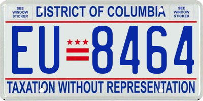 DC license plate EU8464