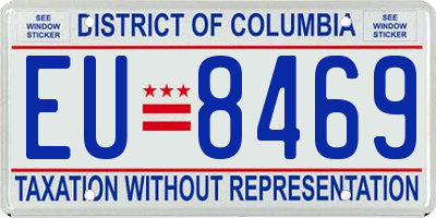 DC license plate EU8469