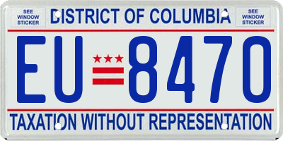 DC license plate EU8470