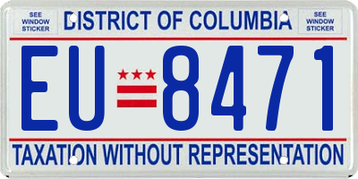 DC license plate EU8471