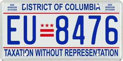 DC license plate EU8476
