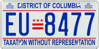 DC license plate EU8477