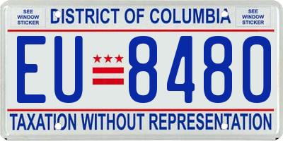 DC license plate EU8480