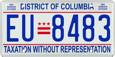 DC license plate EU8483