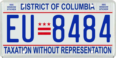 DC license plate EU8484