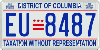 DC license plate EU8487