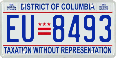 DC license plate EU8493