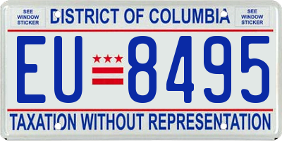 DC license plate EU8495
