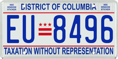 DC license plate EU8496