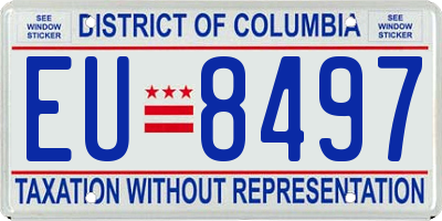 DC license plate EU8497