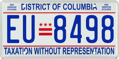 DC license plate EU8498