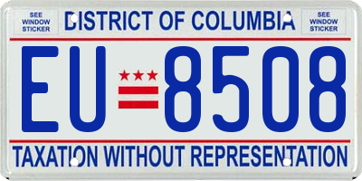 DC license plate EU8508