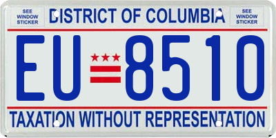 DC license plate EU8510