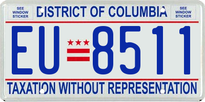 DC license plate EU8511