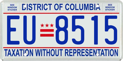 DC license plate EU8515