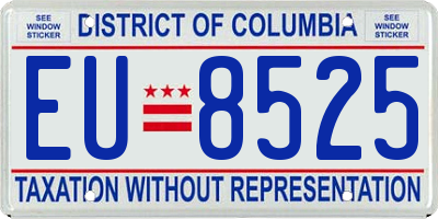 DC license plate EU8525
