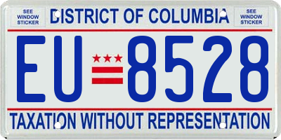 DC license plate EU8528