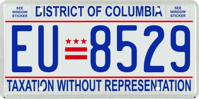 DC license plate EU8529