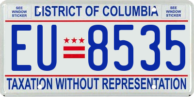 DC license plate EU8535