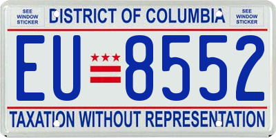 DC license plate EU8552