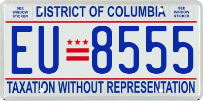 DC license plate EU8555