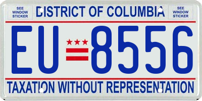 DC license plate EU8556