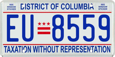 DC license plate EU8559
