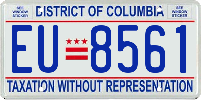 DC license plate EU8561