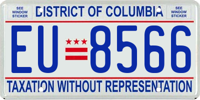 DC license plate EU8566